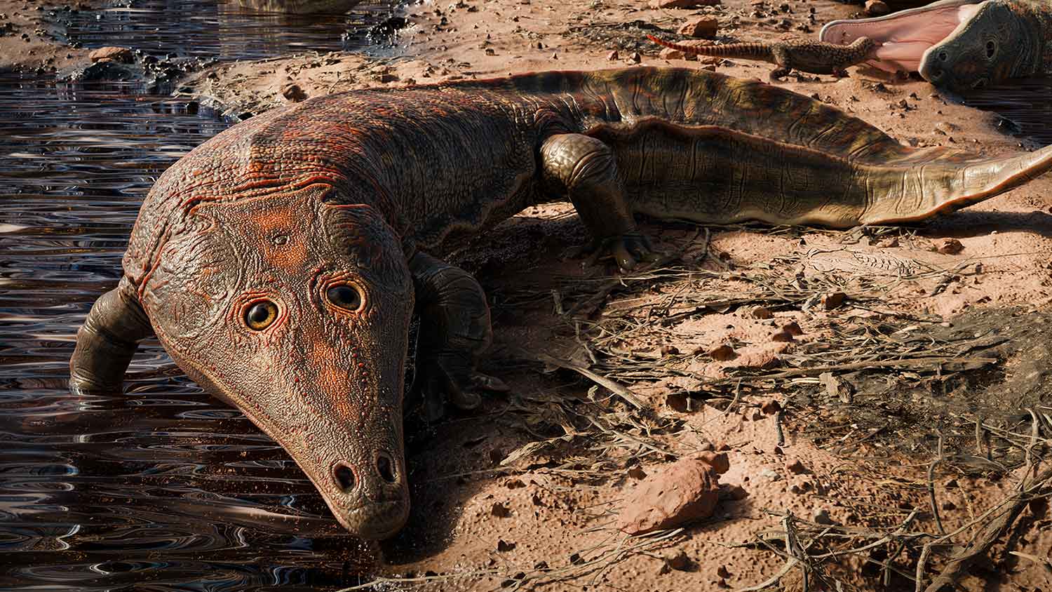 Anfíbio gigante mais antigo que dinossauros é encontrado no RS